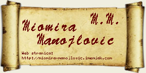 Miomira Manojlović vizit kartica
